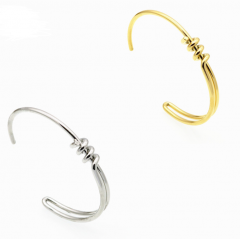 2021 new design womens Knot bracelet gold plated stainless steel bracelet wholesale
