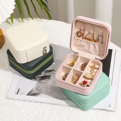Hot Sale Women Girls Earrings Ear Stud Box Organizer Portable Jewelry Storage Case PU Leather Small Travel Jewelry Boxes