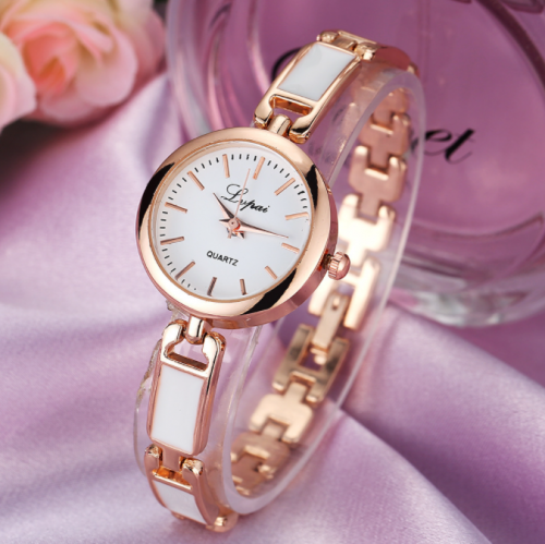 New alloy bracelet female simple temperament fashion table lady jewelry rose gold watches